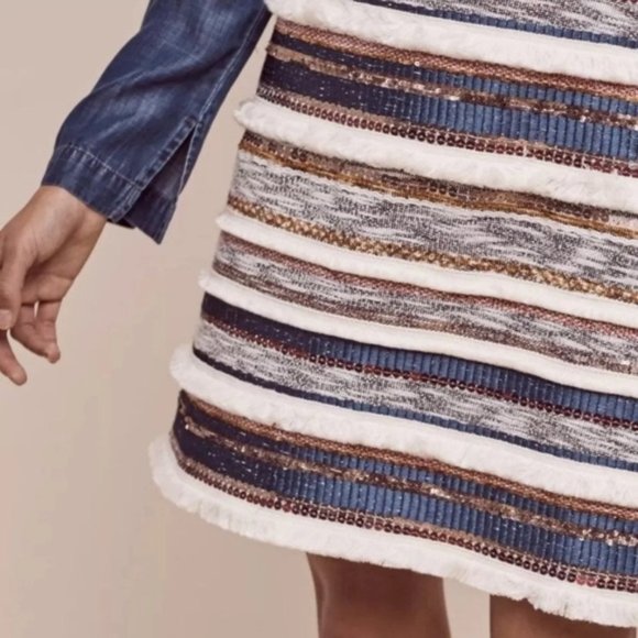 Anthropologie Moulinette Soeurs Erine Fringe Beaded Skirt - Picture 2 of 8
